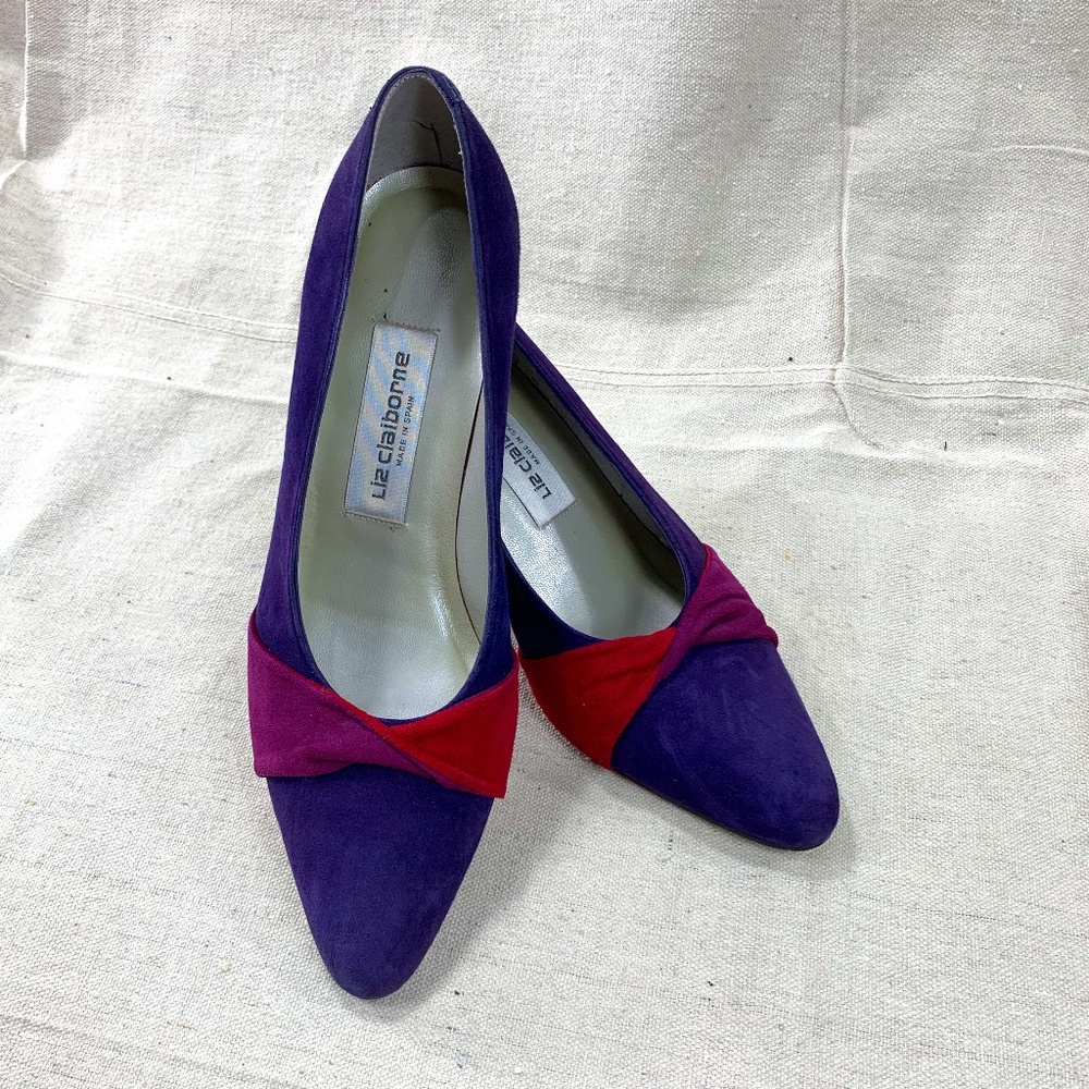 Liz Claiborne Vintage Purple Suede Pump 8.5M